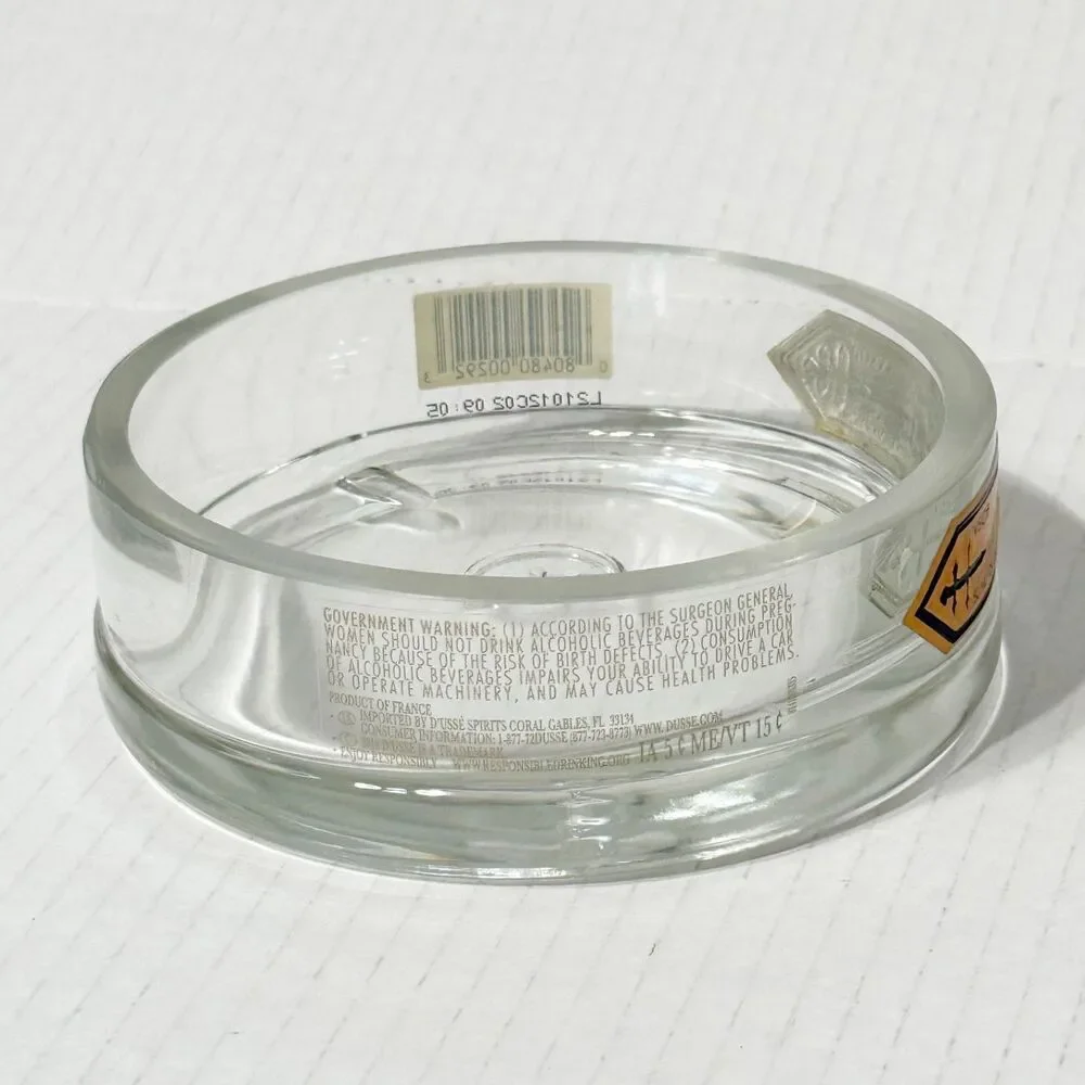 D'USSE Cognac V.S.O.P. Coaster Ashtray Catch All Dish Repurposed Vintage Glass